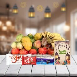Chocolates With Fruit Basket And Ramadan Card