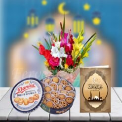 Danisa Butter Cookies With Flowers And Eid Card