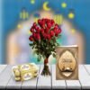 Ferrero Chocolate Box With Red Roses And Eid Card 2 Ferrero Chocolate Box With Red Roses And Eid Card