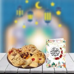 Mix Biscuits With Floral Eid Card