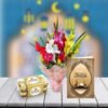 Mix Flowers With Ferrero Chocolate And Eid Card 2 mix flowers with ferrero chocolate and eid card