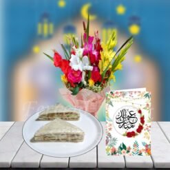 Mix Flowers With Sandwiches And Floral Eid Card