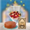 Mix Roses And Ferrero Cake With Eid Card 1 Mix Roses And Ferrero Cake With Eid Card