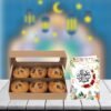 muffins box with floral eid card