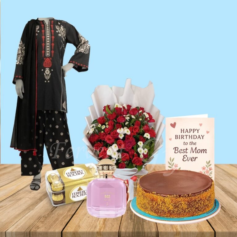 Send Best MoM Ever Birthday Gift Package with Women Dress