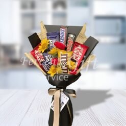 Chocolates and Sun flowers Bouquet