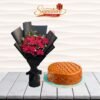 Nutella Chocolate Cake With Red Roses Bouquet 2 nutella chocolate cake with red roses bouquet