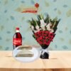 sandwiches with flowers bouquet gift combo