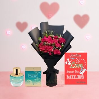 Valentines Blossoms Gift Combo For Her