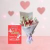 White Fairy Flowers Bouquet With Love Card 1 white fairy flowers bouquet with love card