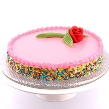 2lbs Strawberry Hard Icing Pink Cake From Tehzeeb Bakers Islamabad