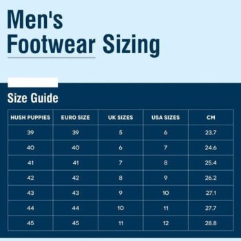 Men Shoe Size Chart