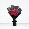 Send Enchantment Black Wrapping Red Roses Bouquet in Pakistan